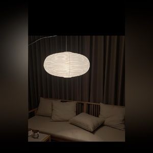Henjjras large White Oblate Pendant Lamp Shade Chinese lantern Home Decor